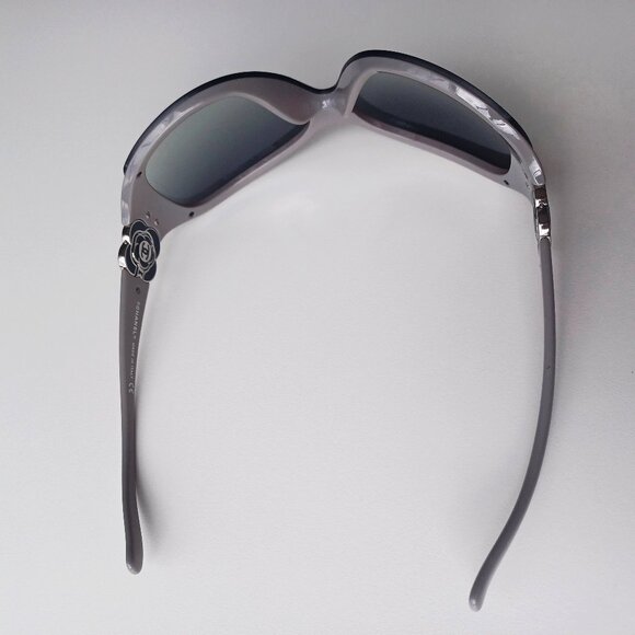 CHANEL Black and Gray Sunglasses - Picture 10 of 14